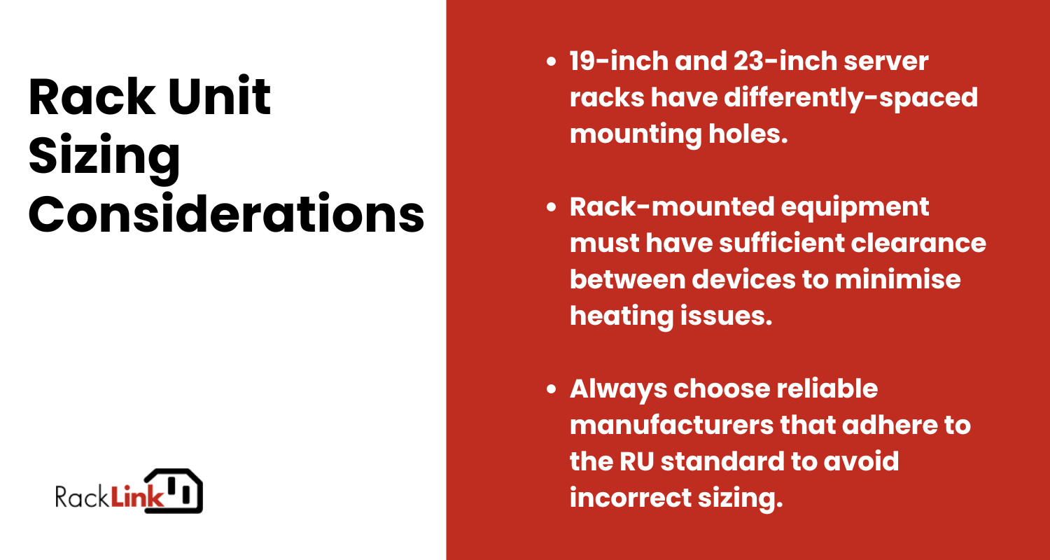 rack unit sizing