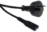 GPO 2pin plug - IEC C7 'figure 8' socket