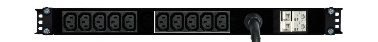PDU: Branch | 10x Outlets | IEC C13 | 0.5m Vertical | Cable