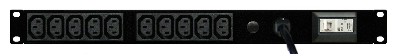 PDU: 10x Outlets | IEC C13 | 19'' 1RU Horizontal | Cable