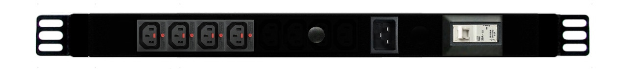 PDU: 4x Outlets | IEC-Lock C13 | 0.5m Vertical | Inlet