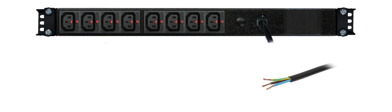 PDU: 8x Outlets | IEC-Lock C13 | 0.5m Vertical | Cable