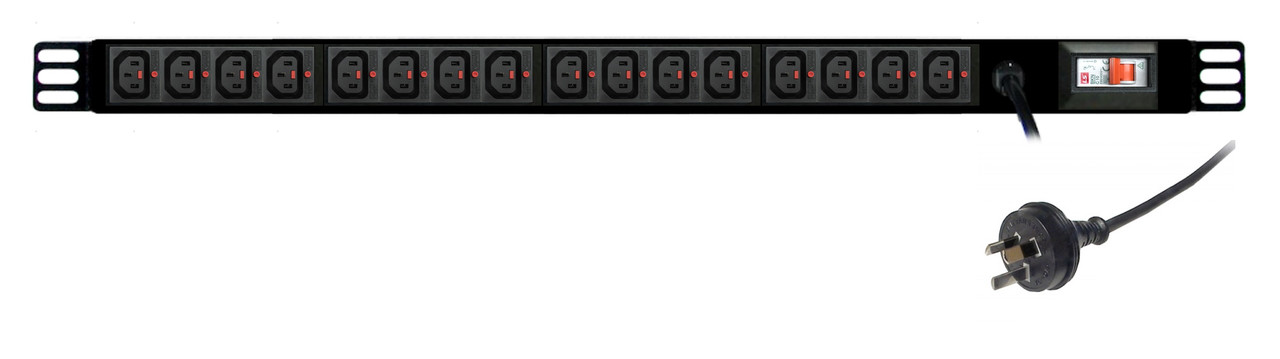 PDU: 16x Outlets | IEC-Lock C13 | 0.7m Vertical